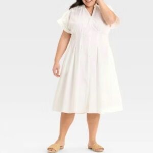 Ava & Viv Women's White Midi Dress